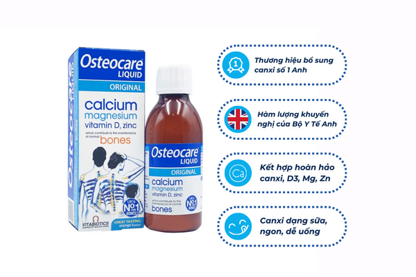 Osteocare Liquid C/200ml Vitabiotics Siro Canxi Trẻ Em