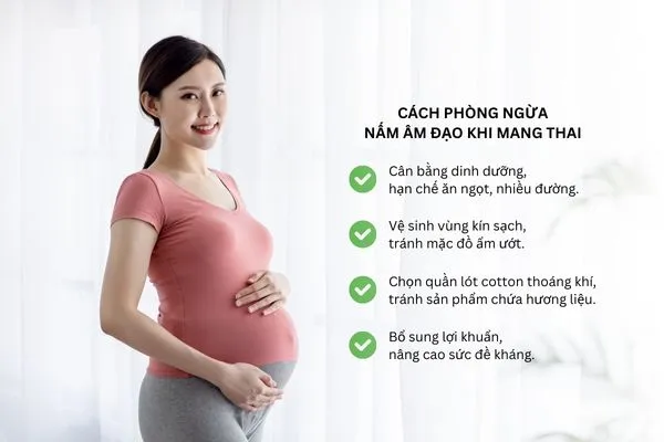 Nên phòng ngừa nấm âm đạo từ sớm để tránh gây ảnh hưởng đến mẹ bầu và thai nhi