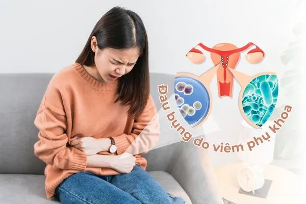 Đau bụng cũng là dấu hiệu dễ nhận biết của bệnh phụ khoa