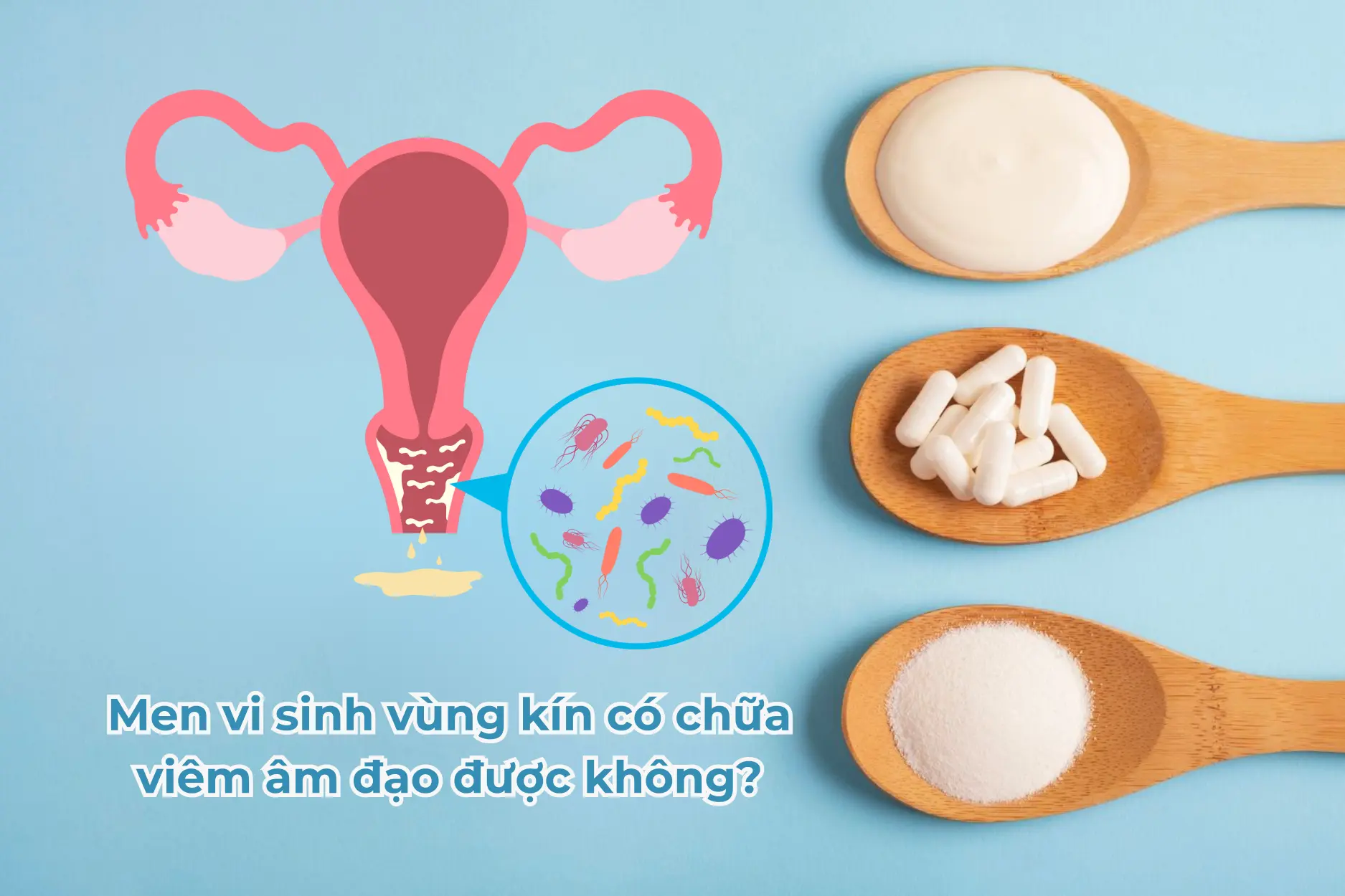 Men vi sinh có thể hỗ trợ điều trị viêm âm đạo