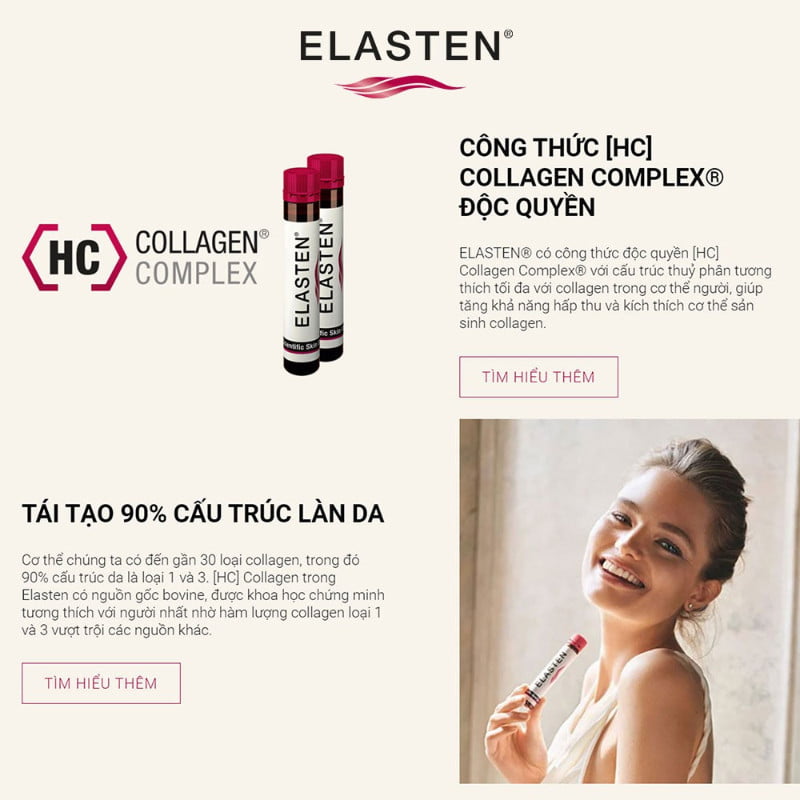 Collagen H/28 Ống Elasten Chống Lão Hóa