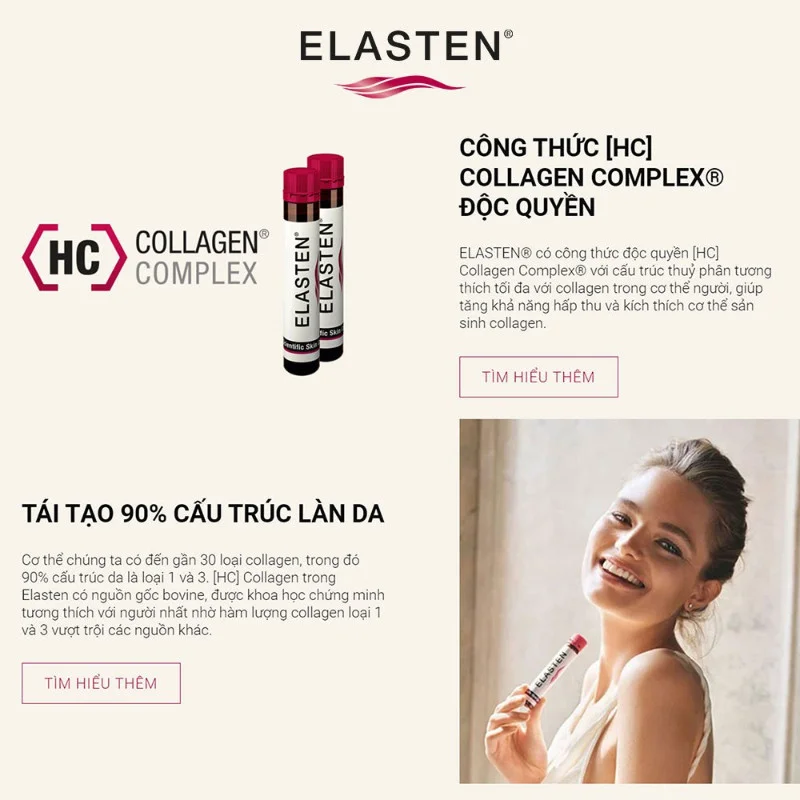 Collagen H/28 Ống Elasten Chống Lão Hóa