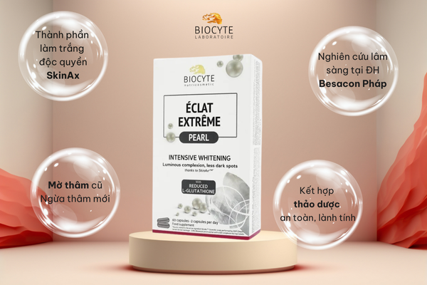 Eclat Extreme Pearl H/60v BIOCYTE Glutathion cao cấp hỗ trợ trị nám, trắng da