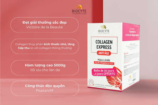 Collagen Express H/30 gói BIOCYTE Collagen Peptide 5000mg chống lão hóa