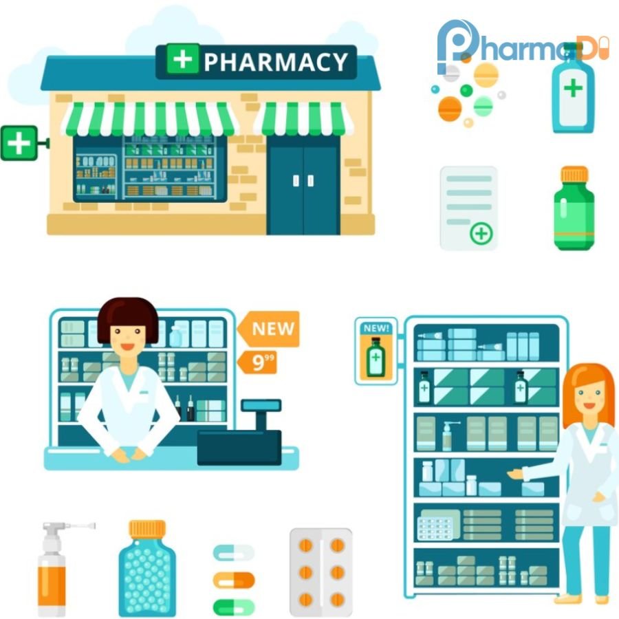 Cách trang trí quầy thuốc hiện đại, đẹp