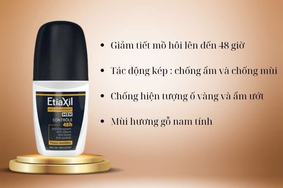 Lăn Khử Mùi Hàng Ngày 48H Dành Cho Nam C/50ml ETIAXIL Hạn Chế Tiết Mồ Hôi