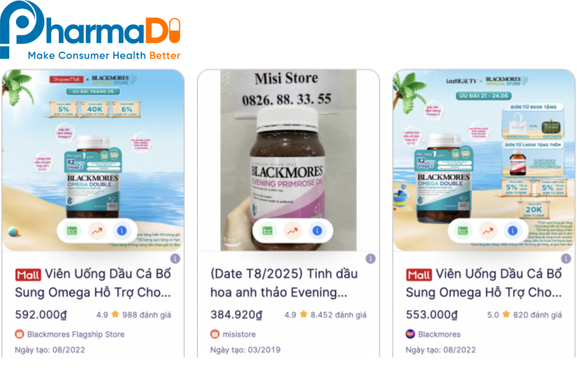 sản phẩm Blackmores bán chạy trên TMĐT