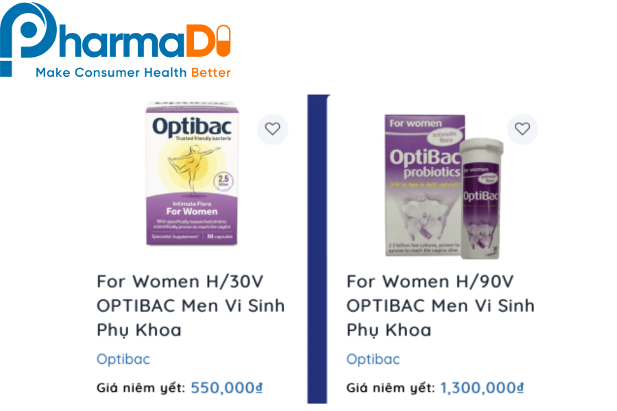 Men vi sinh Optibac Probiotics For Women