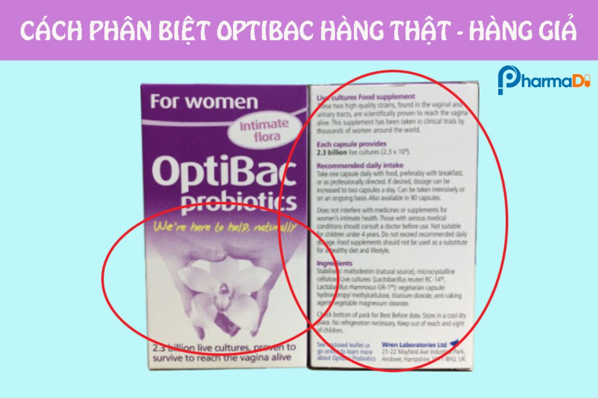 Cách phân biệt optibac hàng thật hàng giả