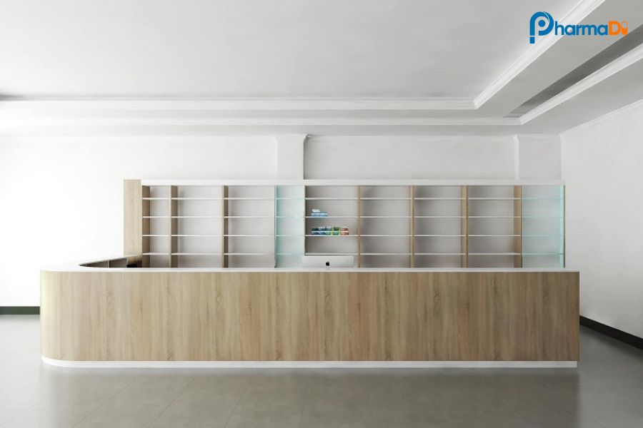 Mẫu thiết kế nhà thuốc cho diện tích lớn 02