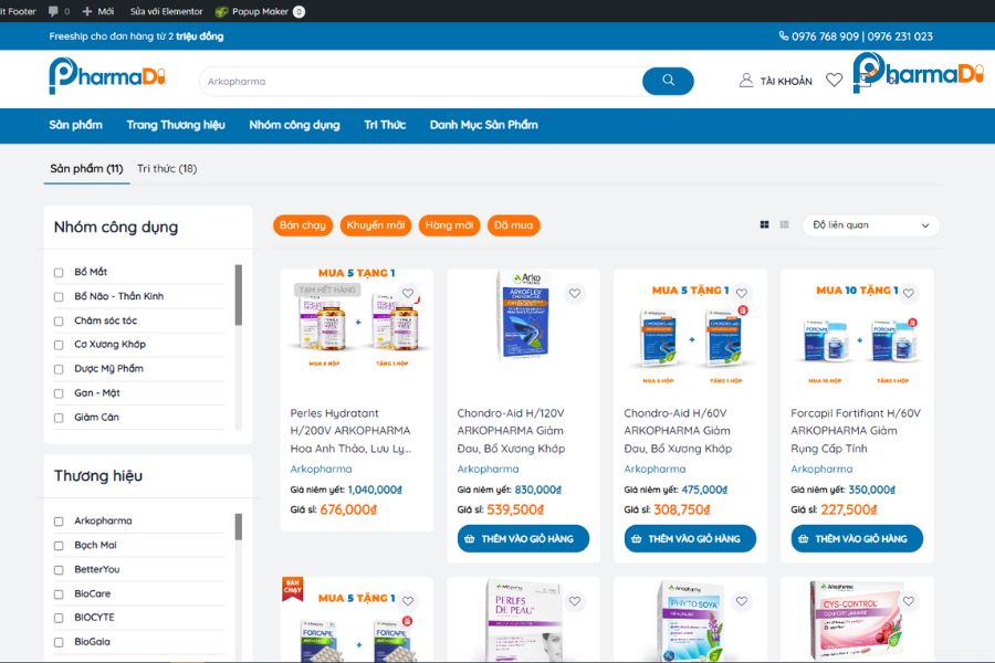 Pharmadi - Nguồn sỉ Arkopharma nhập khẩu uy tín