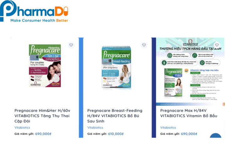 Pregnacare là dòng sản phẩm mẹ bầu số 1 Anh Quốc