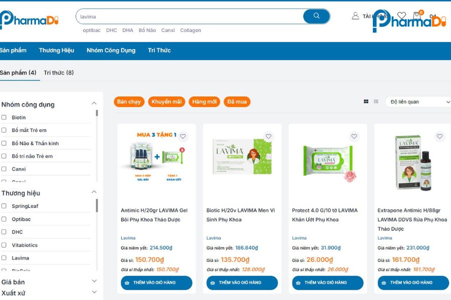 Pharmadi - Phân phối Lavima chính hãng, giá tốt