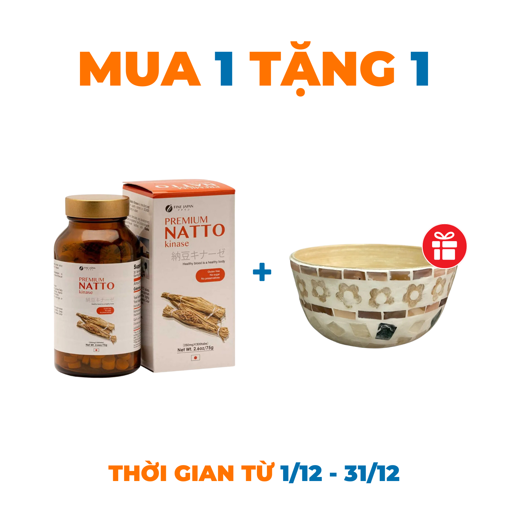 Fine Japan Natto Kinase 75g H/300v FINE JAPAN Ngừa Tai Biến Đột Quỵ