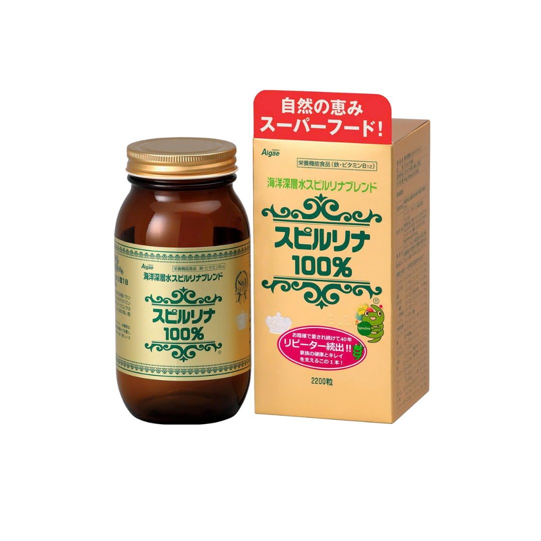Tảo xoắn Spirulina H/2200V JAPAN ALGAE tăng cường miễn dịch, cải thiện sức khỏe người cao tuổi
