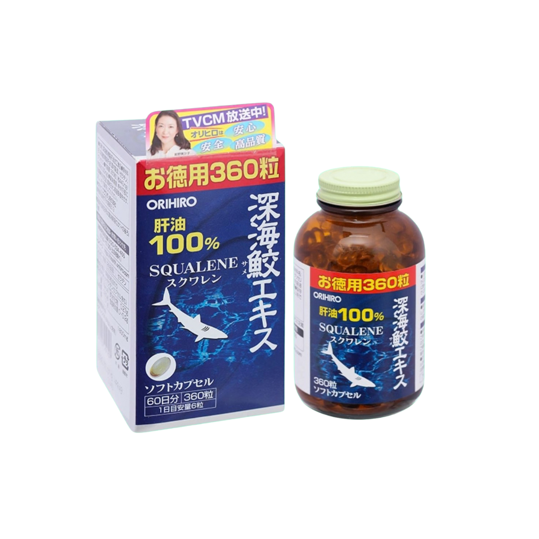 Squalene Shark Liver Oil Extract H/360V ORIHIRO Chống oxi hóa, hỗ trợ tăng cường sức khỏe (Sao chép)