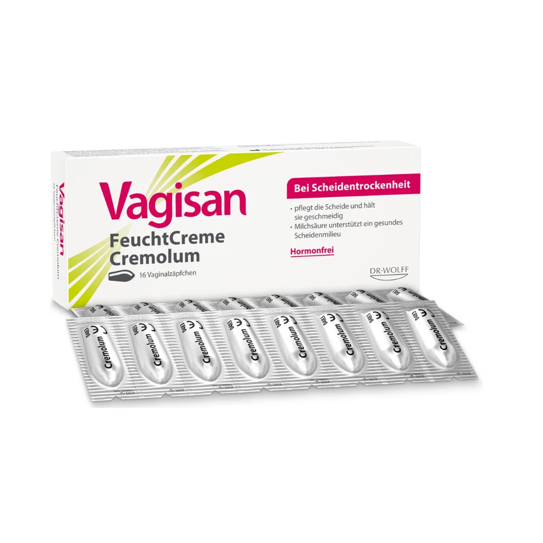 FeuchtCreme Cremolum H/16V VAGISAN Viên đặt dưỡng ẩm chuyên sâu, giảm khô hạn vùng kín